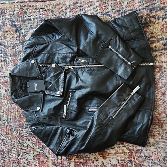 NWT BARNEY'S | Moto Genuine Leather Jacket - Picture 15 of 16